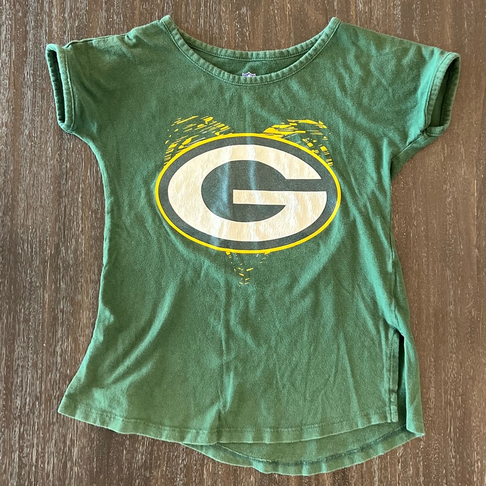 NFL Girls Green T-Shirt with Packer Logo M (5/6)
